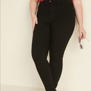 High waisted rockstar super skinny plus size jeans